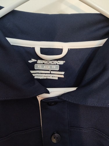 Brooks Men's Extra Small Navy Polo Shirt NWT - Picture 4 of 7
