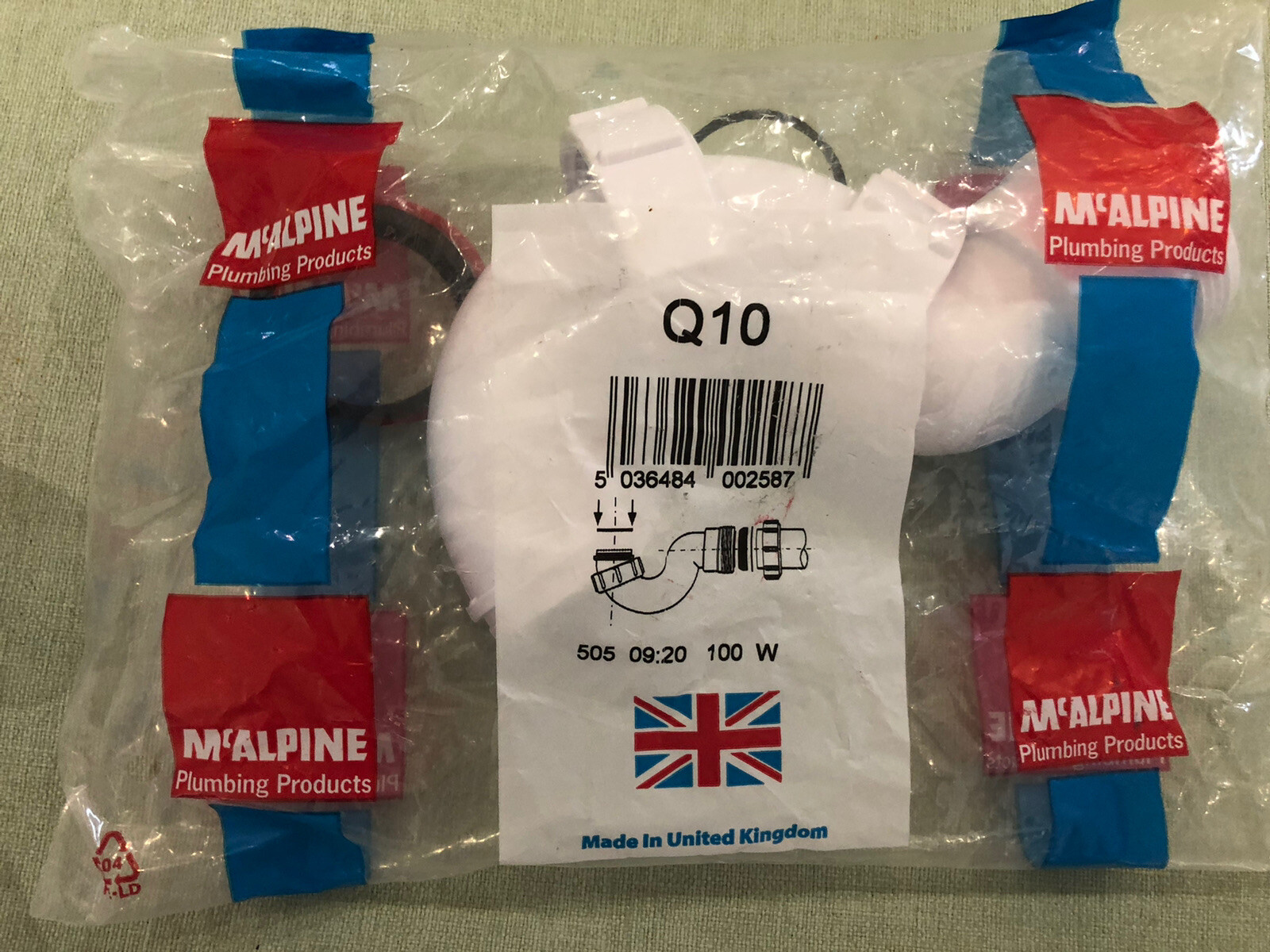 Mcalpine Unisex White Q10 1.5" 19Mm Water Seal Multifit Outlet Bath Trap In - Image 3