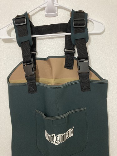 Vintage Hodgman All Purpose Neoprene Waders size Small Green Removable suspender - Picture 2 of 9