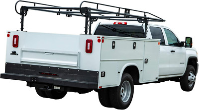 Rew Steel Ladder Racks Heavy-Duty Steel Ladder Rack for Service Trucks, 1000Lb Capacity, Black ...