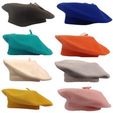 BERET HAT WOMEN GIRLS FASHION PLAIN WOOL AUTUMN FRENCH WINTER WARM CUTE HATS