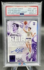 2021-22 Court Kings Austin Reaves #19/49 heir apparent violet PSA 10 Auto 10