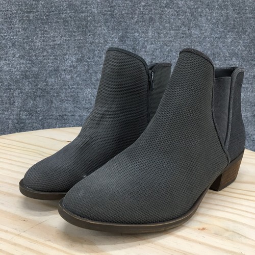 Kensie Botas Mujer 8.5 Gerona Botines Gris Cuero Cremallera Lateral Tacones Cómodos - Imagen 6 de 19