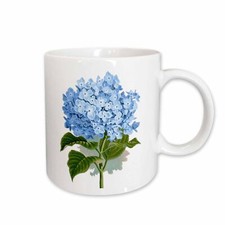 3dRose Blue hydrangea flowers vintage art - floral drawing - summery - flowery s