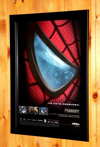2002 Spider-Man video game Rare Small Poster / Ad Page Framed Xbox Gamecube PS2 - Picture 5 of 5