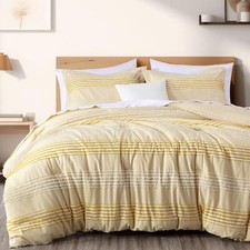 Chezmoi Collection Momo Cotton Clip Jacquard Chenille Textured Comforter Set