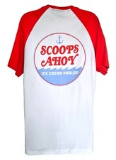 PRIMARK X STRANGER THINGS SCOOPS AHOY ICE CREAM COSTUME T-SHIRT TEE - SMALL (S)