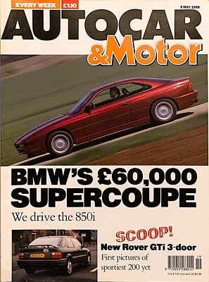 AUTOCAR MAGAZINE 09-MAY-90 - BMW 850i E31, 318iS E30, VW Golf GTi, Mazda 323 GT