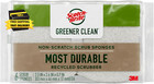 Greener Clean Non-Scratch Kitchen Sponges, 6 Scrub Sponges, Durable Recycled Scr