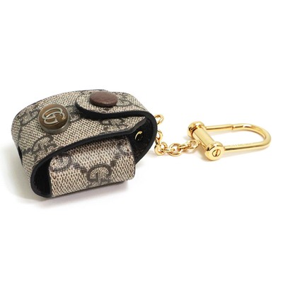GUCCI OphidiaAirPods Earphone Case GG Supreme canvas , Beige & Brown 596720
