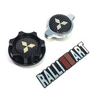 BLACK ENGINE OIL CAP & RADIATOR CAP CARBON FIBER FOR MITSUBISHI RALLIART TURBO