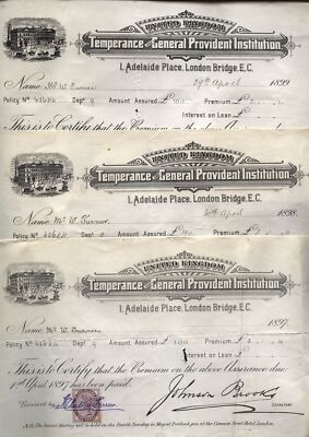 1897-99 Temperance & General Provident Institution Adelaide Platzieren, London
