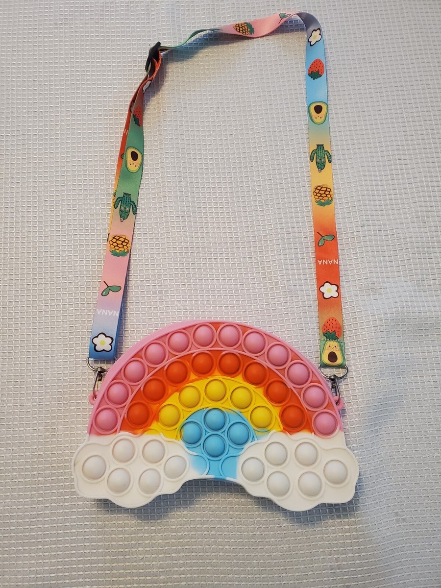 Rainbow Cloud Fidget Pop Purse Sensory Decompression Toy