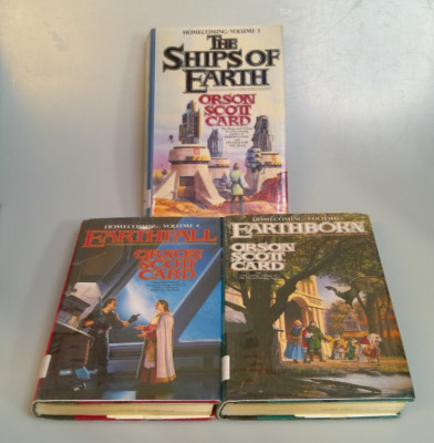 Orson Scott Card Homecoming Lot x3 HC DJ Sci-Fi Tor Earthfall Earthborn Ships