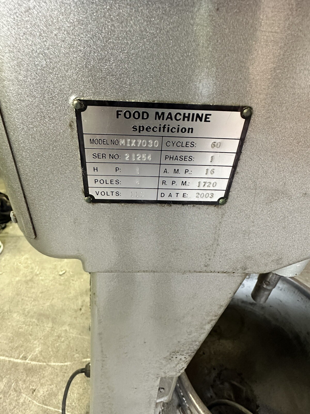 ANVIL MIX7030 USED 30QT COMMERCIAL DOUGH MIXER eBay