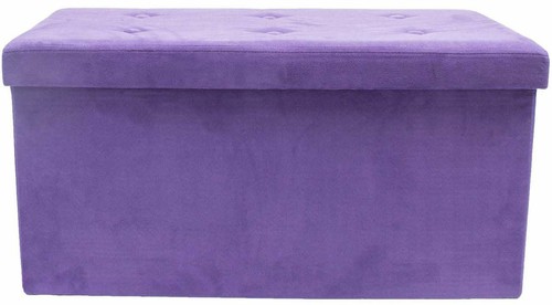 Sorbus Storage Ottoman Bench – Collapsible/Folding Bench Chest with Cover - Picture 15 of 27
