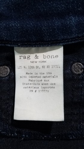 Rag & Bone Jeans Skinny Stretch Los Feliz Wash Tag Size 27 - Picture 12 of 13