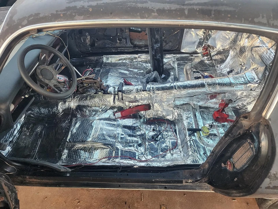 Amortiguador de sonido escape automático protector térmico aislamiento amortiguador material mate 276 mil Foto 3 de 4