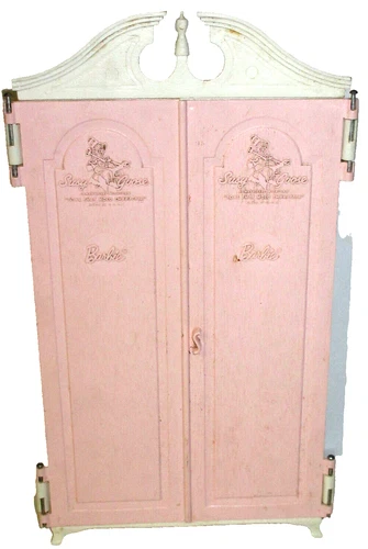 Vintage 1963 Suzy Goose Barbie Armoire Wardrobe Closet  (GB3)