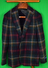 "Polo Ralph Lauren Tartan Plaid Tweed Sport Coat Made In Italy" Sz 38R NWOT 
