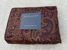 Ralph Lauren BOHEMIAN Purple Paisley QUEEN Duvet / Comforter Cover Rare 