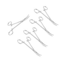 5 Pcs Kelly Hemostat Forceps Curved 5.5" Locking Clamp Surgical Dental German Gr