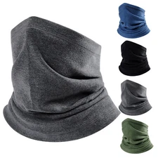 Winter Fleece Neck Warmer Gaiter Fishing Ski Face Mask Scarf for Cold Weather
