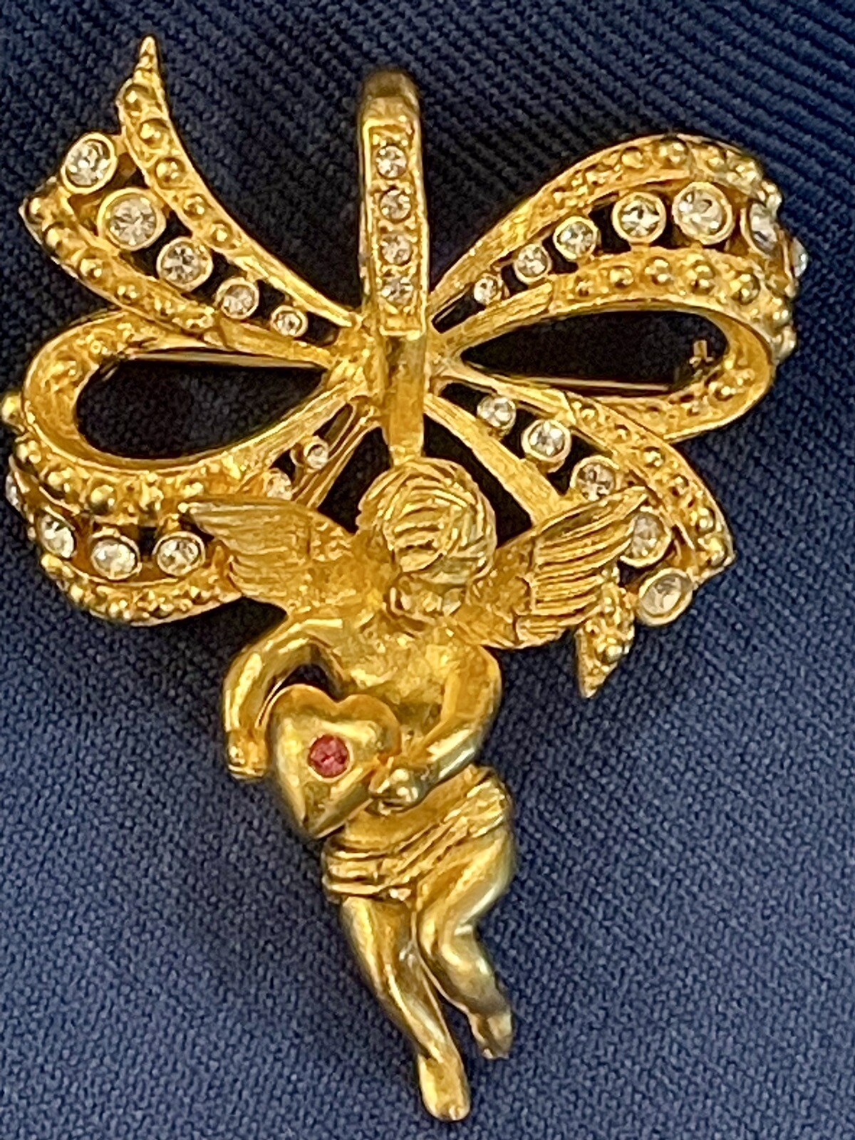Camrose & Kross JBK Jacqueline Bouvier Kennedy Angel Cherub Pendant Brooch Pin