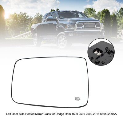 Links Seitenspiegel Glas Beheizt 68050299AA für Dodge Ram 1500 2500 2009-2018