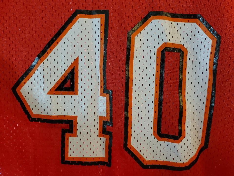 Camiseta deportiva Mike Alstott Tampa Bay Buccaneers Reebok #40 L 14-16 Purdue Boilermakers Foto 3 de 4