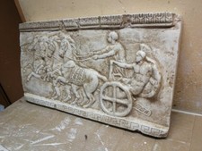 GRIECHISCHER STREITWAGEN RELIEF GRIECHISCHE WANDRELIEF STUCK GIPS FLACHRELIEF