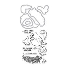 Hero Arts Stamp Cut "CARDINAL" Clear Stamps With Coordinating Dies Bundle