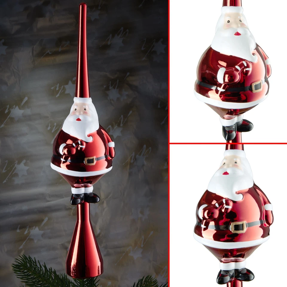 Christbaumspitze Weihnachtsbaum Spitze Weihnachtsmann 35 cm Christbaumschmuck - Bild 4 von 4