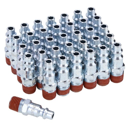 35Pack 1/4Inch NPT Male Industrial Air Plug Quick Connect Hose