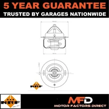 Thermostat Coolant NRF Fits A3 Golf Passat Octavia Leon 2.0 06F121111