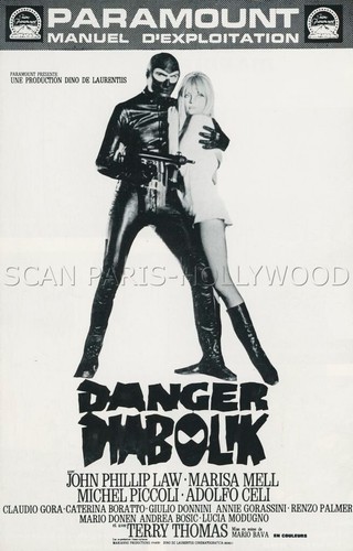 JOHN PHILLIP LAW MARISA MELL DANGER DIABOLIK 1968 RARE SYNOPSIS MARIO BAVA