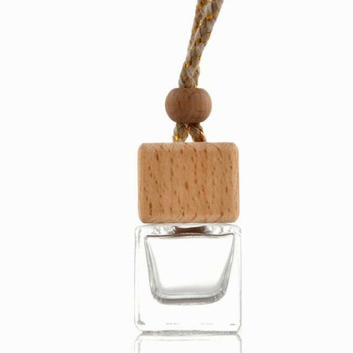 Empty Car Diffuser Bottle Perfume Ornament Hanging Gadget Air Freshener Wood Cap - Picture 5 of 20