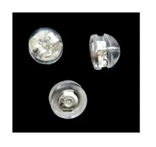 20 Soft Comfortable Silicone Bubble Sterling Silver 5mm Earnuts Earring Backs  