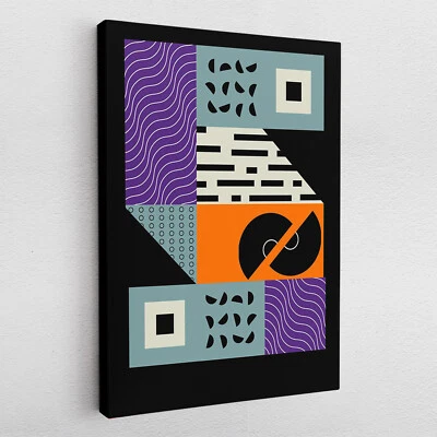 Leinwandbild Poster Acryl Glas Pop-Art Abstrakt Kunst Lila black orange modern 3 - Bild 1 von 4