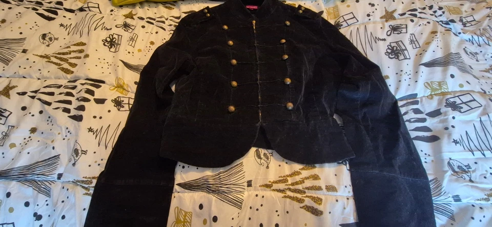 Chaqueta de pana para mujer Nevada negra recortada 97 % algodón 3 % spandex talla 14, no Gucci Foto 3 de 4