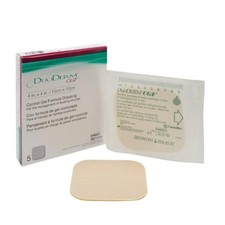 Convatec DuoDERM CGF Hydrocolloid Dressings 4 In x 4 In Beige Sterile Box of 5