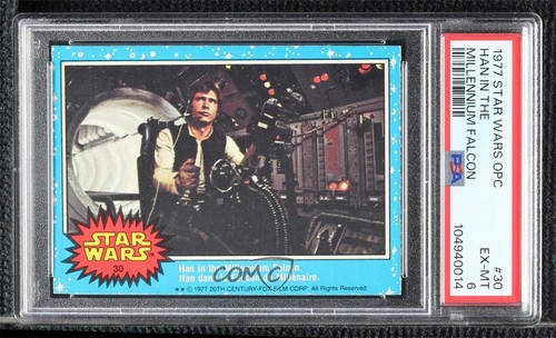 1977 OPC Star Wars #30 Han in the Millennium Falcon — PSA 6