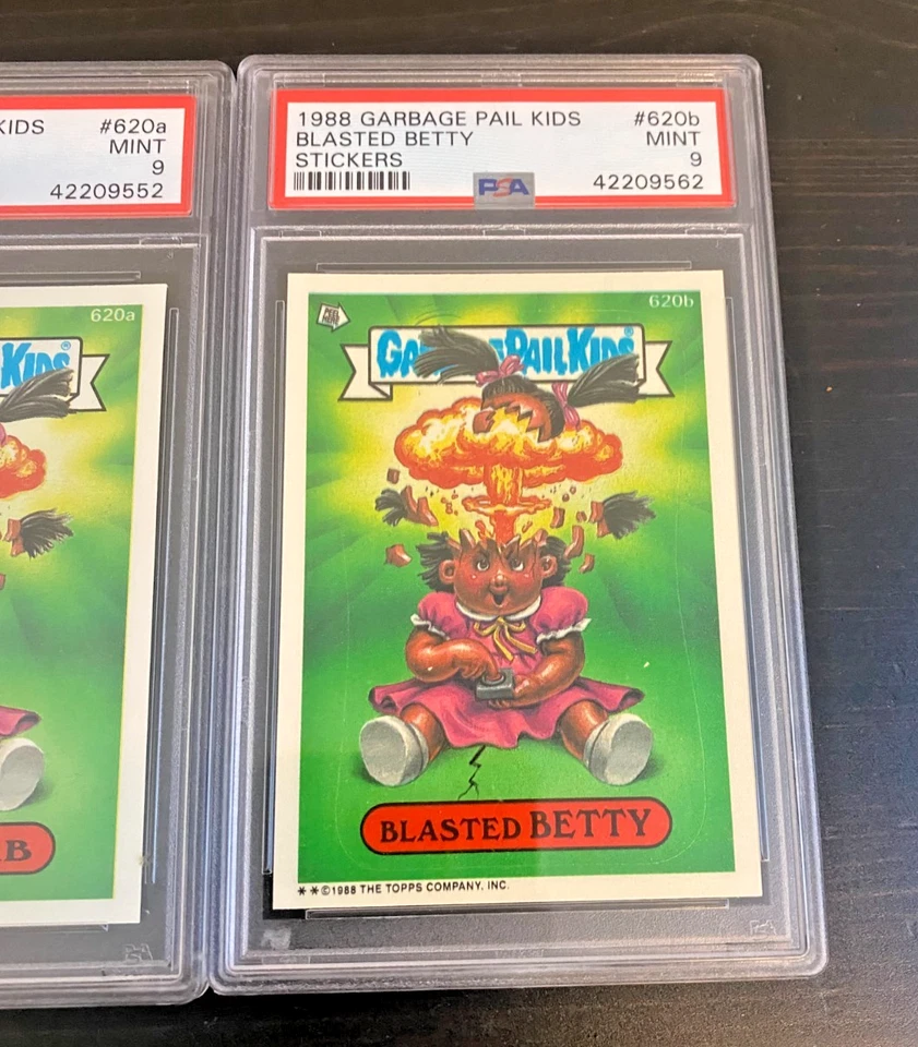 2 GPK PSA 9 Ada Bomb OS 15! 1988 Garbage Pail Kid Original Series 620a 620b Adam - Image 3 of 3
