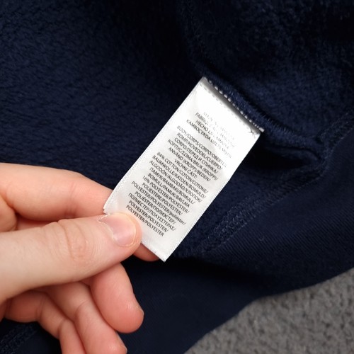 POLO RALPH LAUREN Hoodie Boys L Large Blue Navy Full Zip Sweatshirt Fleece Lined - Picture 8 of 9