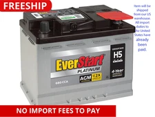 EverStart Platinum BOXED AGM Automotive Battery, Group Size H5 / LN2 / 47 12 Vol