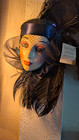 Clay Art Collection, Venetian Style Ceramic Wall Mask, Wall Mounted Decor.