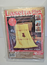 Lasetta Plus National Yarn Baby Teddy Afghan Throw Kit Sealed 30"x44"