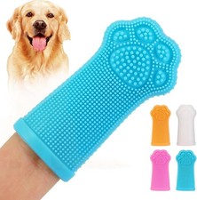 4-Pack Silicone Dog Finger Toothbrush, 360  Dog Tooth Brushing Kit,