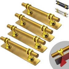 Stick on Cabinet Handles 5 Inch, 4 Pack Self Adhesive Cabinet 5 inch-Gold