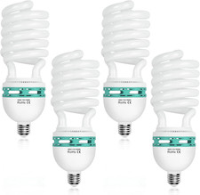 Full Spectrum Light Bulb, 105W Spiral CFL 5500k Daylight 105W CFL White 4 Pack 